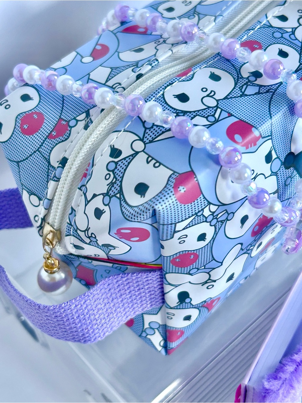 💜(KUR352) Kuromi Adorable 7-Piece Travel Pouch Bundle! - Picture 2 of 10